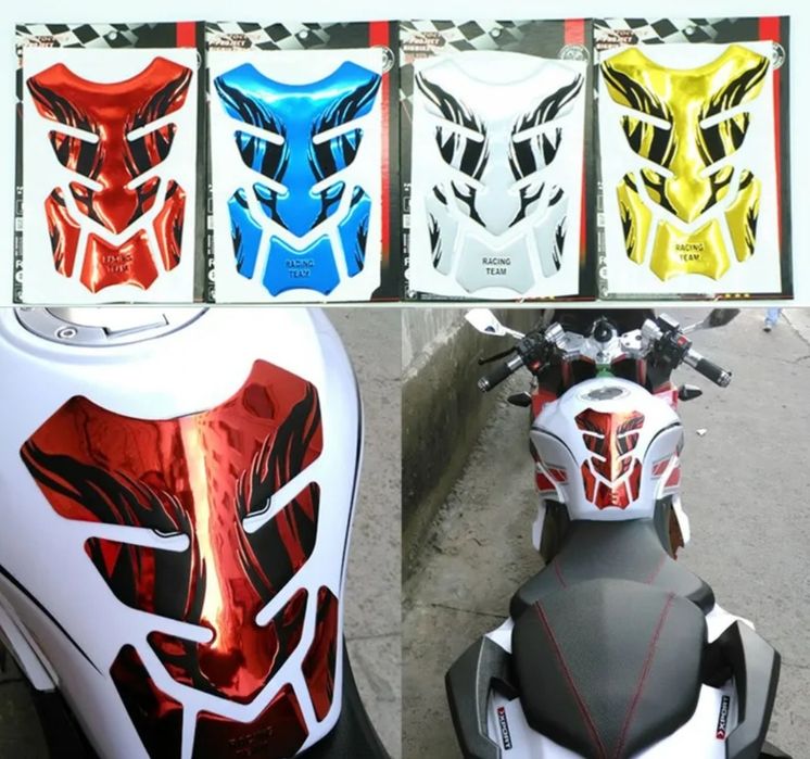 Наклейка на бак, колёса мотоцикла