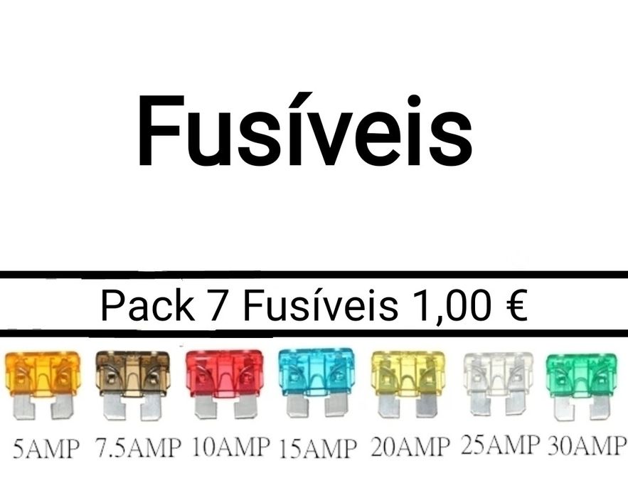 Fusíveis Auto desde 0,15€-Pack 5 Fusíveis 0,80€-Pack 7 Fusíveis 1,00€