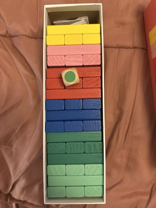 Jogo jenga colorido424980313456005123