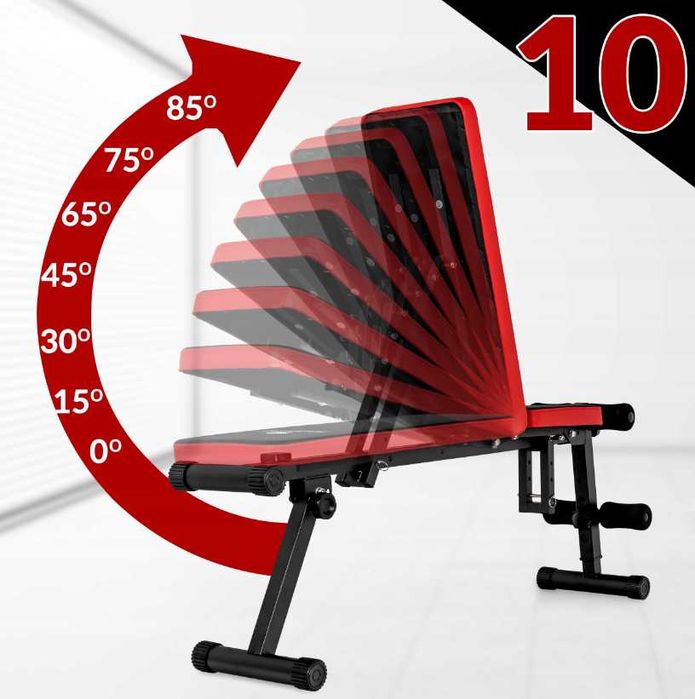 Składana ŁAWKA Ławeczka Treningowa Regulowana Do Ćwiczeń (OKAZJA)