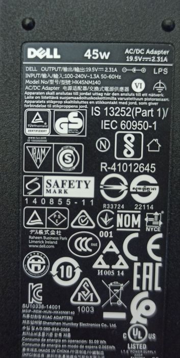 Oryginalny zasilacz Dell 45W i 65W