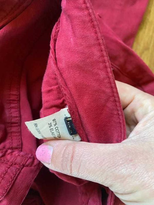 Massimo dutti spodnie skinny rurki bordo czerwone m s 38 36 basic