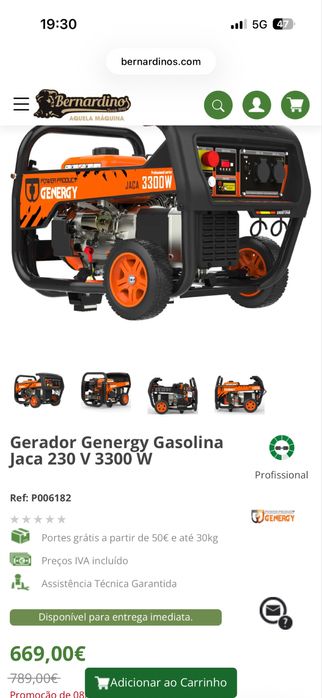 Gerador 3300w seminovo
