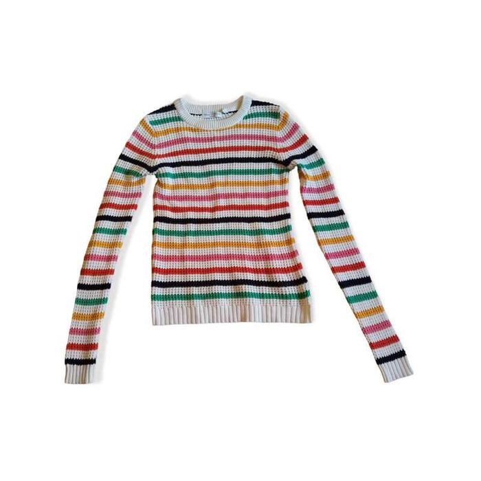 Kolorowy sweter w paski