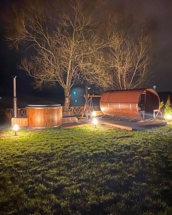 Domek Podlasie Białystok - Sauna Jacuzzi panieński chrzciny nad rzeką