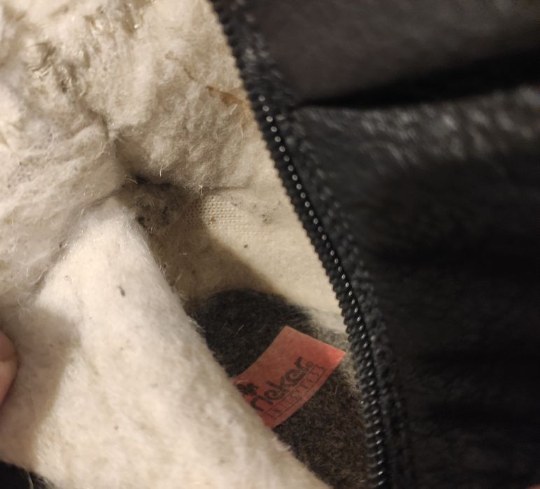 Botki zimowe ocieplane RIEKER 41 42 skóra naturalna