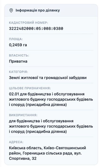 Гореничи, Стоянка, участок 25 соток