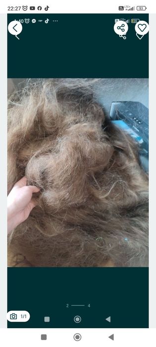 Włosy naturalne na dredy Ciemny blond/jasny brąz 550 g