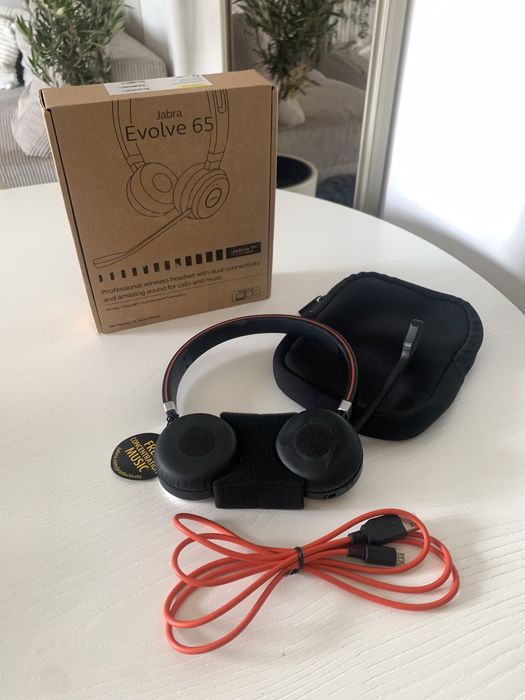 Nowe słuchawki Jabra evolve 65 do pracy gry bezprzewodowe adapter