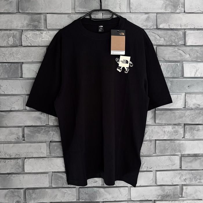 Koszulka t-shirt the north face tnf logo tee czarna black never stop exploring oversized offline boxy góry