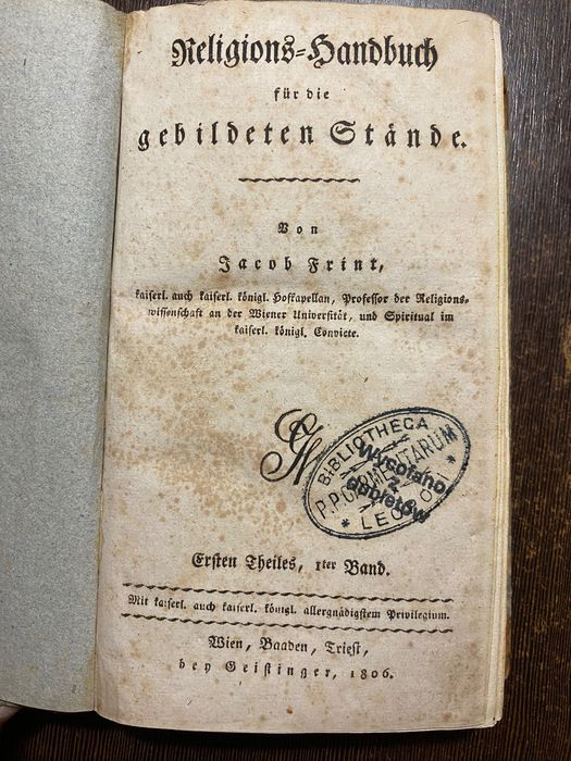 Religions Handbuch fur die gebildeten Stande