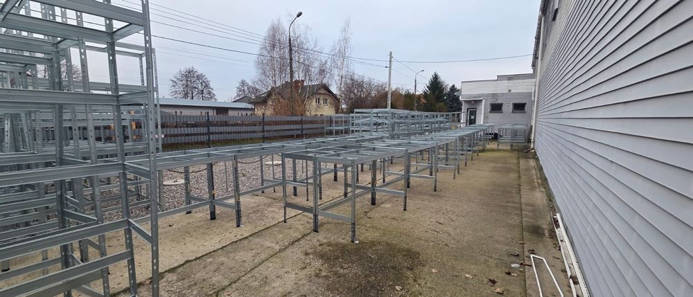 Regał magazynowy metalowy wciskany 180x150x60