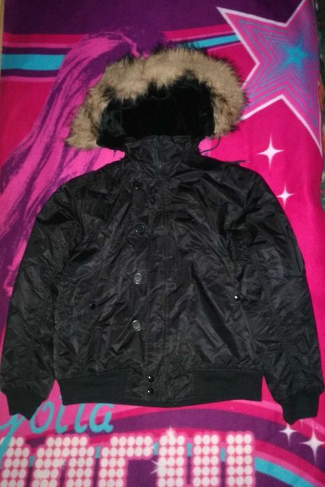 Kurtka damska zimowa jesienna bomberka flek flyers z kapturem czarna S