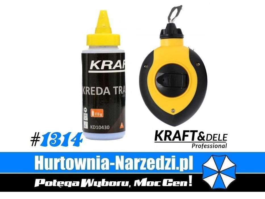 Sznur Traserski z pojemnikiem kredy 113g kreda traserska