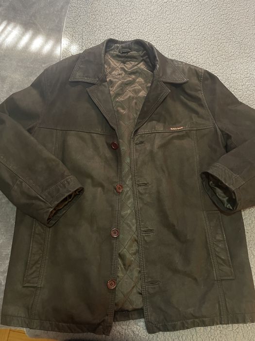 Casaco couro genuíno Marlboro Classics vintage XL