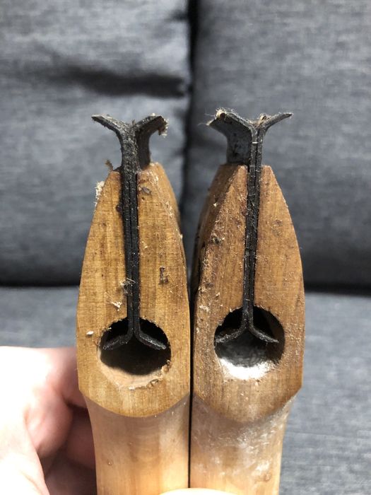 2 x Cyklina ręczna / skrobak stolarski - 40 mm - ZSRR