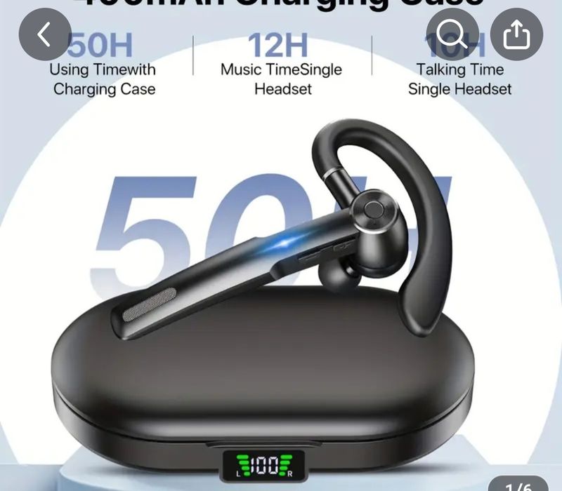 Двостороння гарнітура блютуз навушник