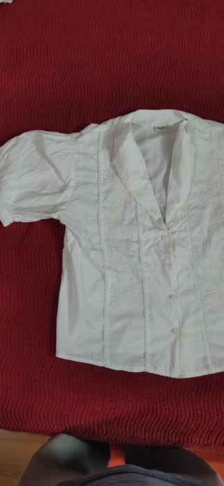 Blusa algodão manga curta.