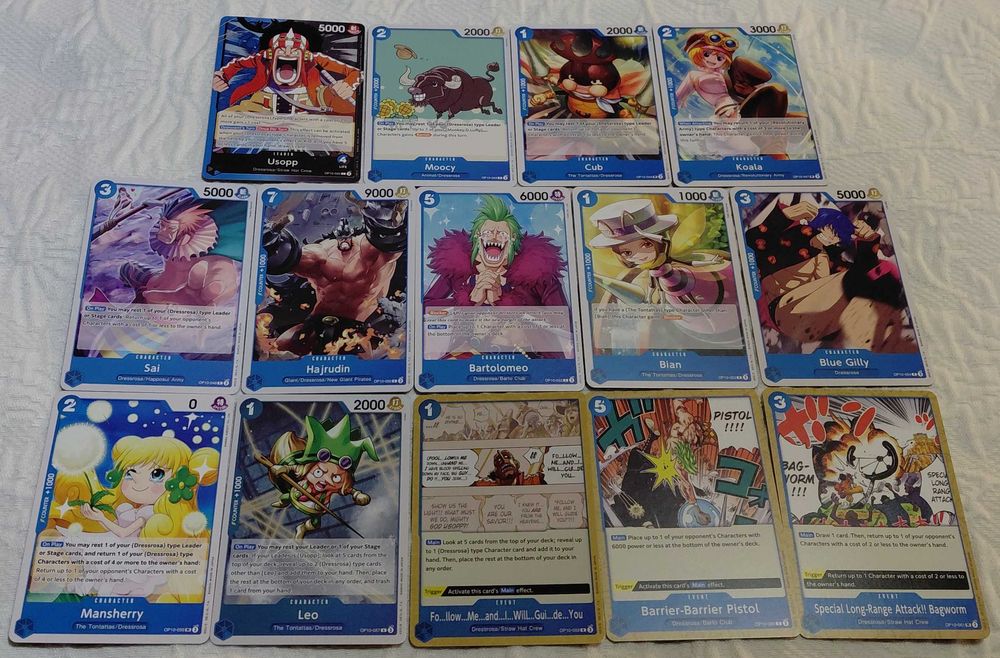 lote de 86 cartas one piece tcg op10