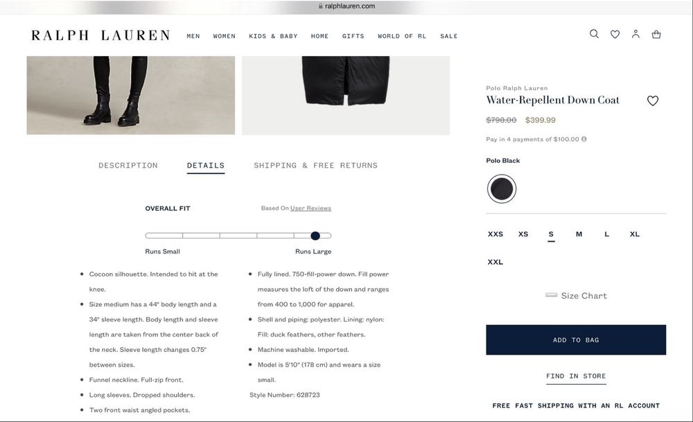 Пуховик Ralph Lauren Оригінал!