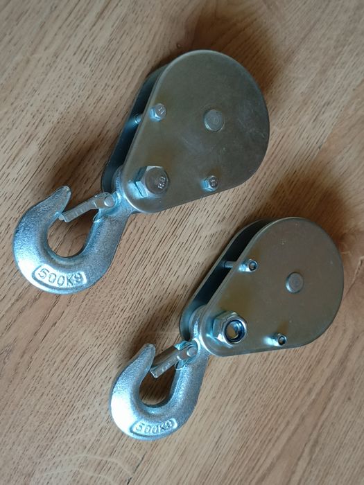 Nowe Zblocze Hakowe 500kg Zblocze Linowe z Hakiem Do 500KG