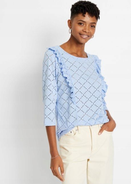 B.P.C bluzka błękitna żakardowa ^36/38