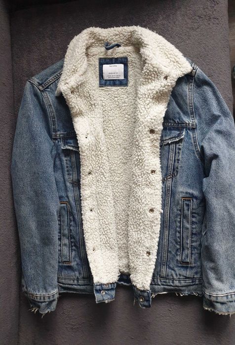 Kurtka jeansowa męska ocieplana