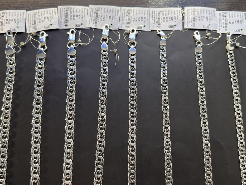 Срібний браслет бісмарк 925 проби