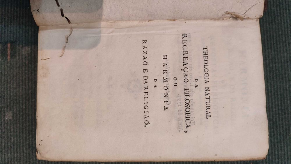 Theologia Natural da Recreação Filosofica ou Harmonia da Razão.., 1793