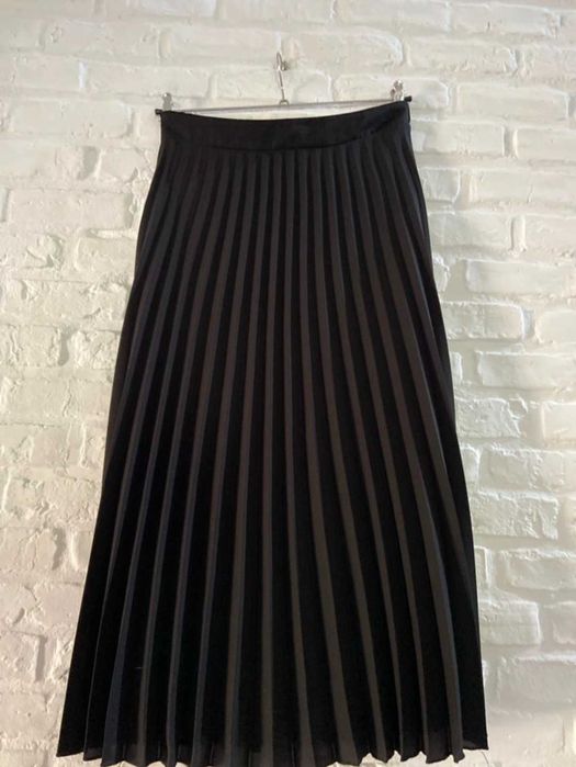 New Look dluga maxi czarna plisowana spódnica 38