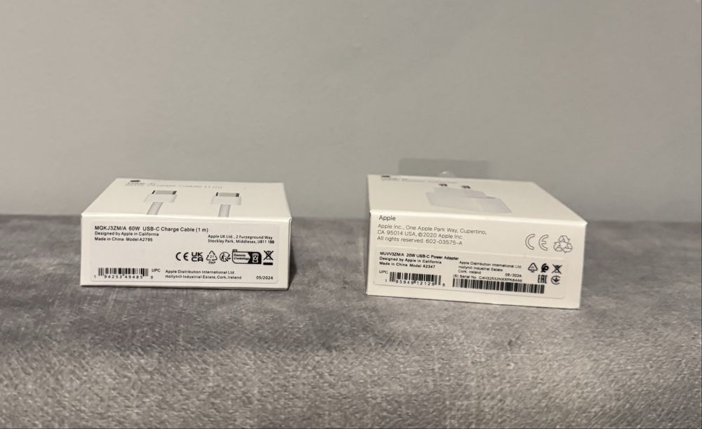 Oryginalna szybka ladowarka 20W USB C do Apple iphone iPad +  kabel 1m