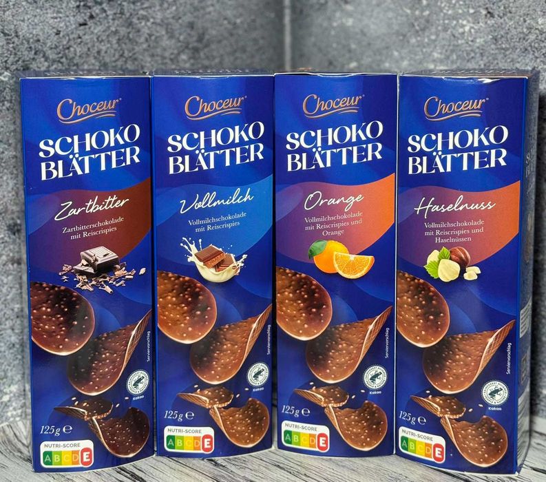 АКЦІЯ Шоколадні чіпси Choceur Schoko 125 г 4 види
