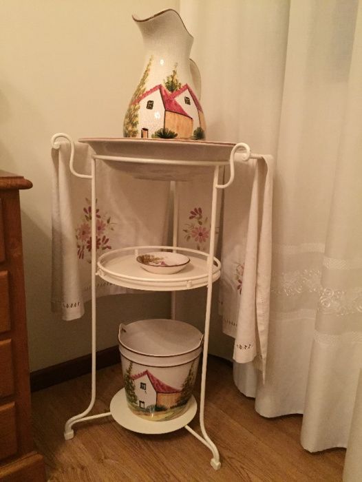 Estrutura de metal para lavatório antigo vintage - Louça não incluída