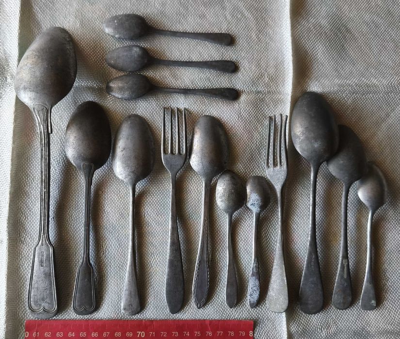 Lote de talheres em alumínio muito antigos