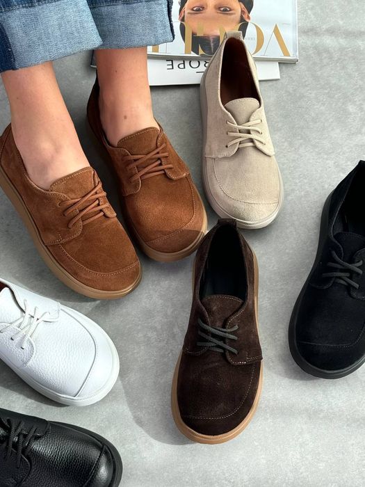 Анатомічні туфлі на шнурках, різні кольори