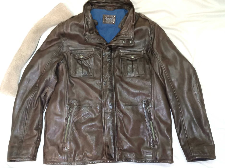 Кожаная куртка Maje от SMCP Group Франция натуральная овечья кожа 52 р