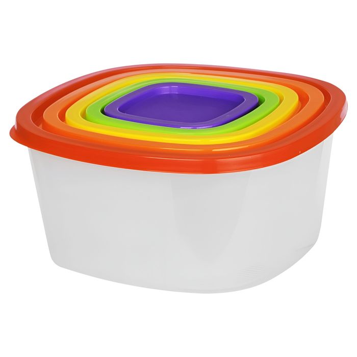 Zestaw pojemników 5szt zamykane śniadaniowe