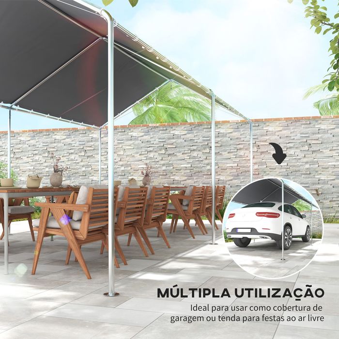 Garagem Exterior / Tenda para Carro – 294x595x260 cm