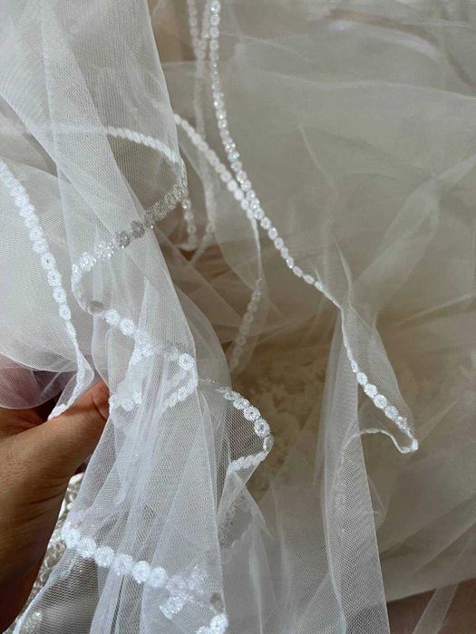 Свадебная фата, Весільна фата двух слойная, 2-х двухуровневая