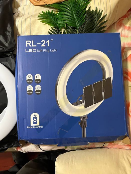 Кільцева лампа LED RL-21, 54 см, 2 USB, регулювання світла, 65W