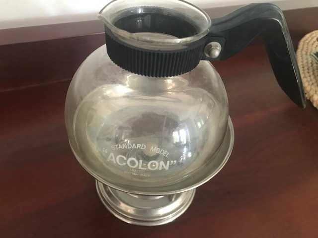 Cafeteira Inglesa ACOLON com suporte metálico para lamparina - balão