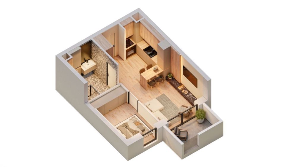 Nowoczesny apartament z 10 m2 balkonem - jezioro!