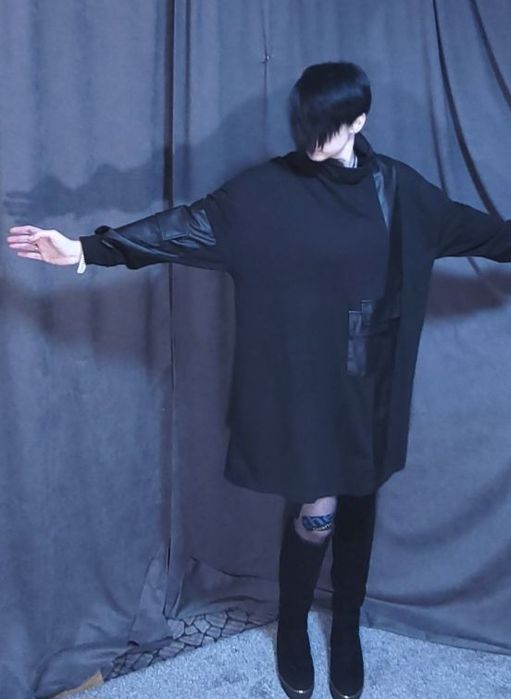 Тёплое платье оверсайз