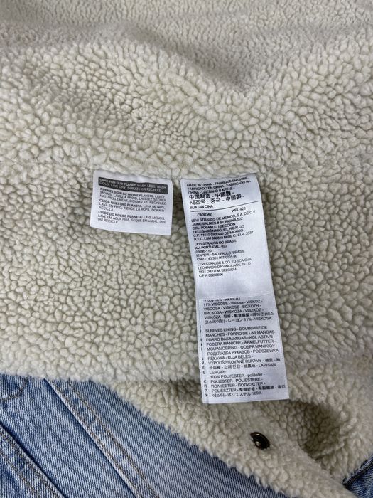 Kurtka damska Levi’s sherpa type 3 trucker polar jeansowa premium