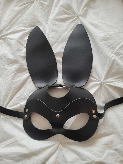 Maska damska królik skóra naturalna