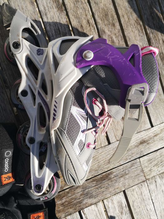 patins em linha evolutivos FIT Oxelo 35-38 + saco transporte