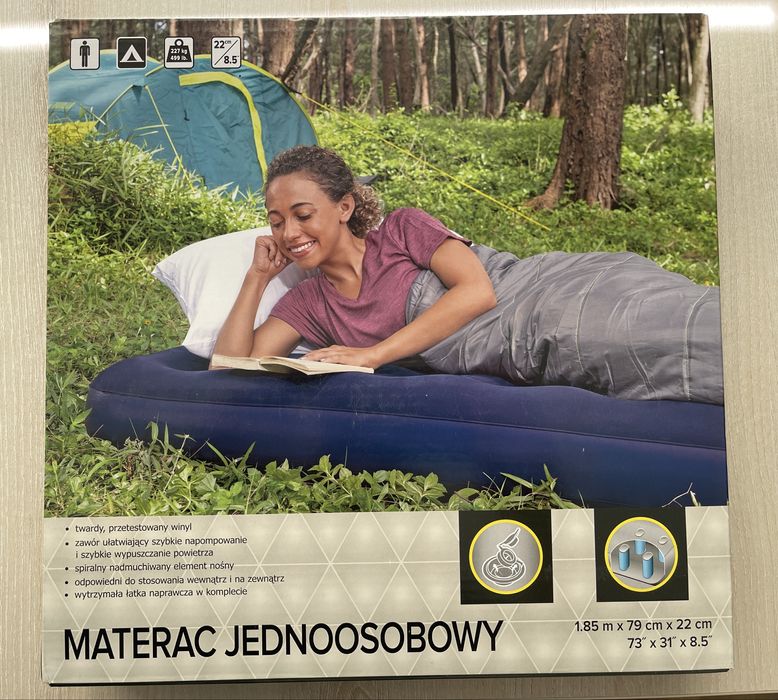 Materac jednoosobowy dmuchany – nowy, nieużywany!