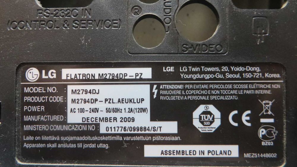 TV LG, Partes - Peças