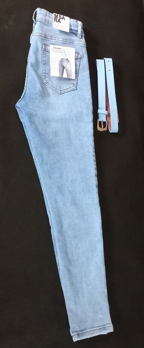 M'Sara SKINNY jeansy r.28 jasne, uciągliwe NOWE s/m