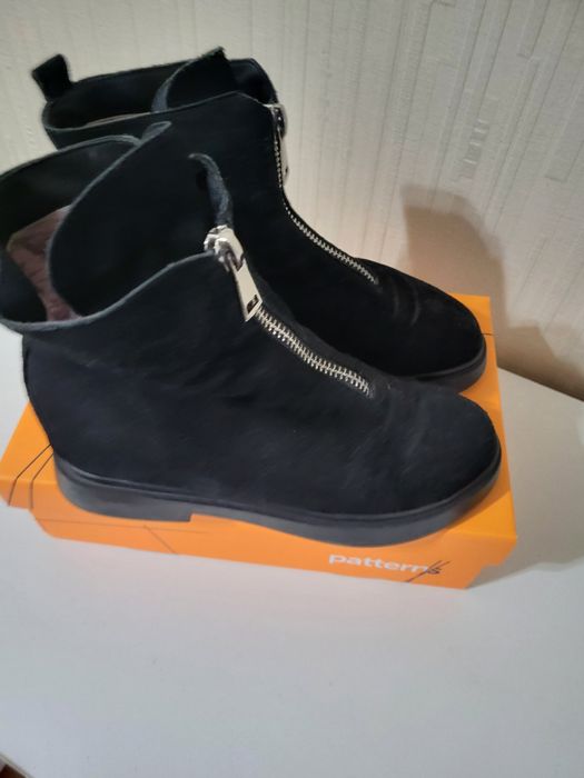 Замшевые ботиночки на флисе теплые